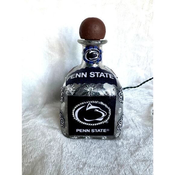 PENN STATE Designer Liquor Style Glass Bottle w/ Lights *Unique Gift Idea - Picture 9 of 9